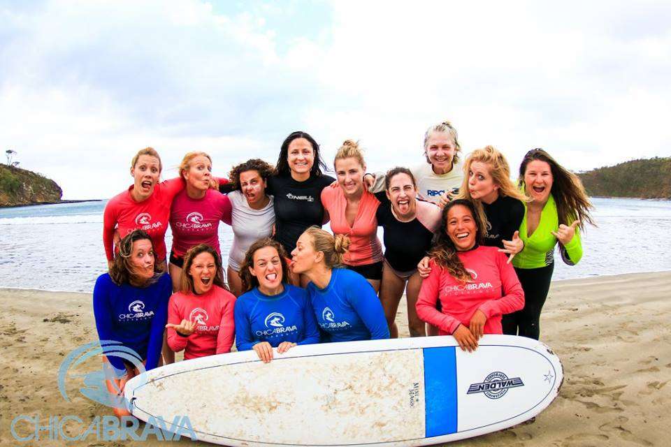 women having fun at surf camp in Nicaragua surf camp