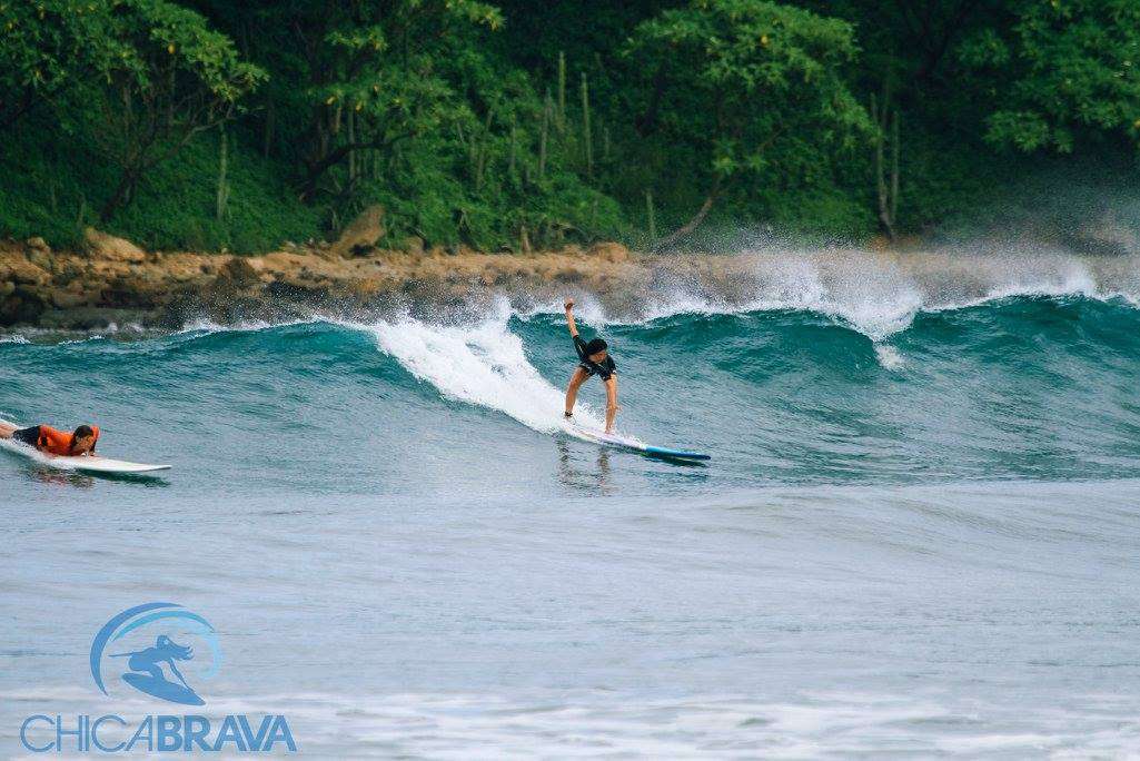 Chica Brava Weekly Camp Story: Surfing a wave